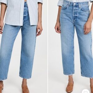 AGOLDE 90s Crop Mid Rise Straight Jeans